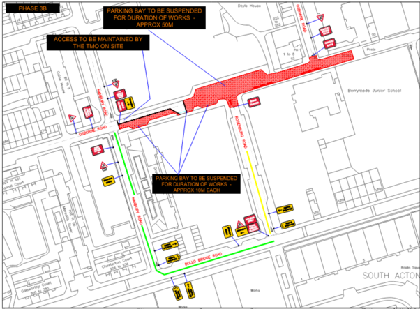 Map explaining the upcoming roadworks in July/August 2026